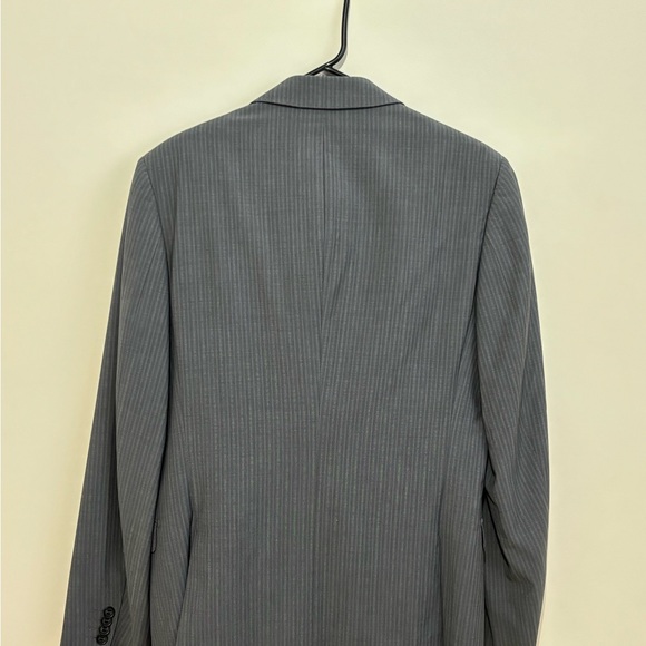 Mens Attitude Grey Striped Suit - Picture 2 of 5